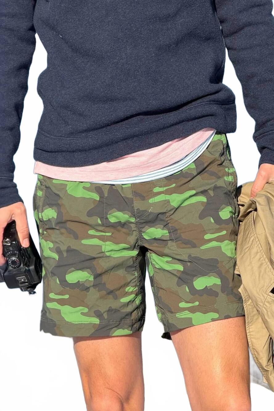 NEW RELWEN airtex hybrid short in frog camo